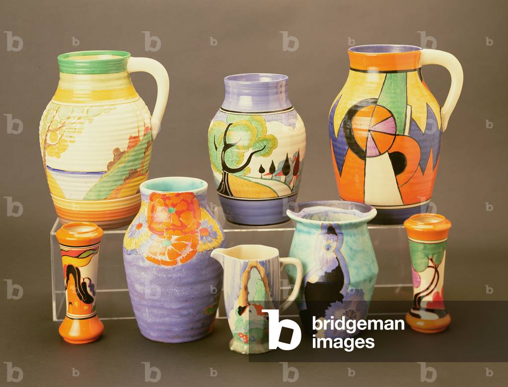 Collection of 'Bizarre' series ceramics (ceramic)
