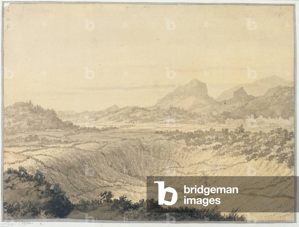 Rocky Landscape (grey wash on paper)