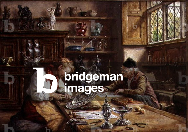 The Silversmith, 1908 (oil on board)