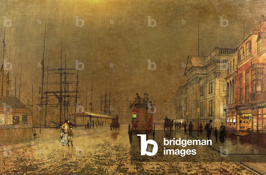 A Liverpool Street (oil on canvas)