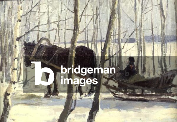Sledging Through Woodland, 1962 (board)
