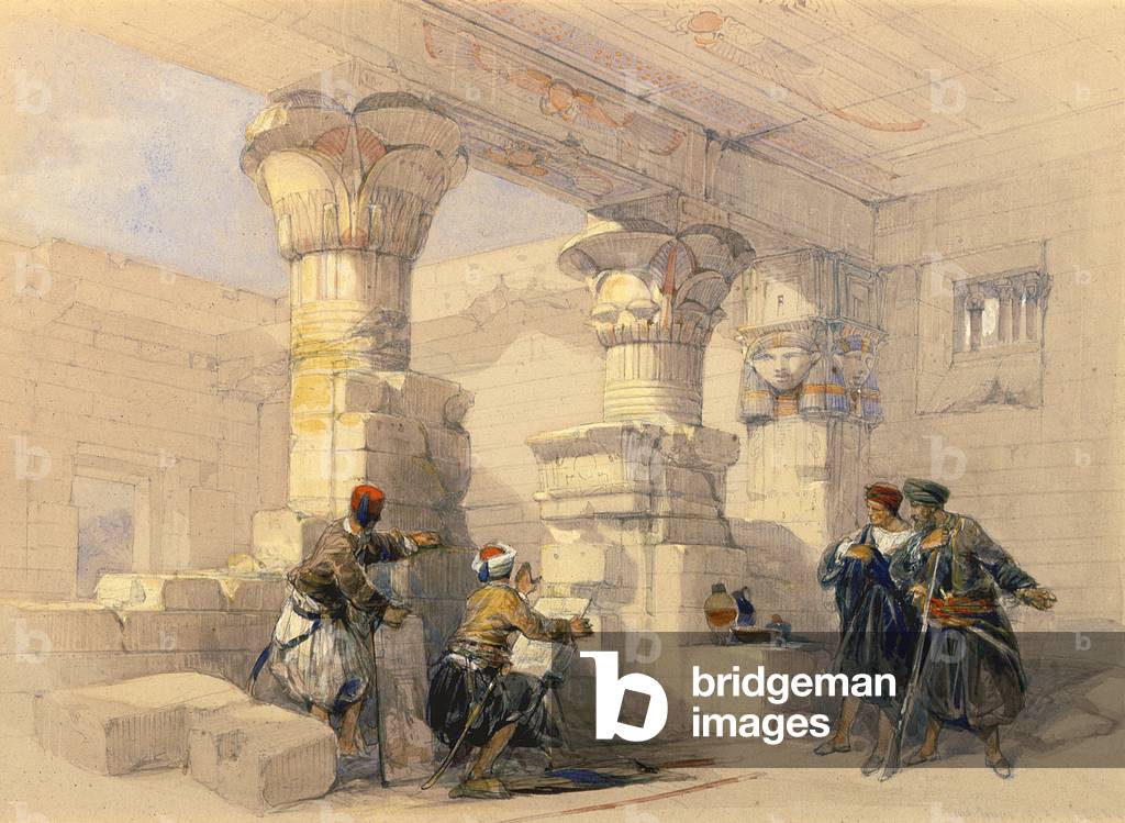 View from under the Portico of Dayr E Medeeneh, Thebes
