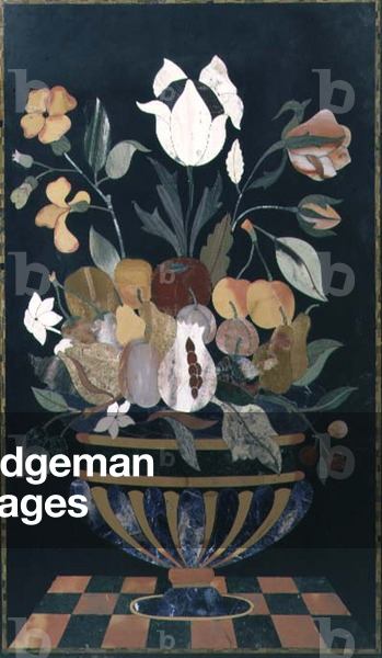 Florentine pietra dura and marble table top