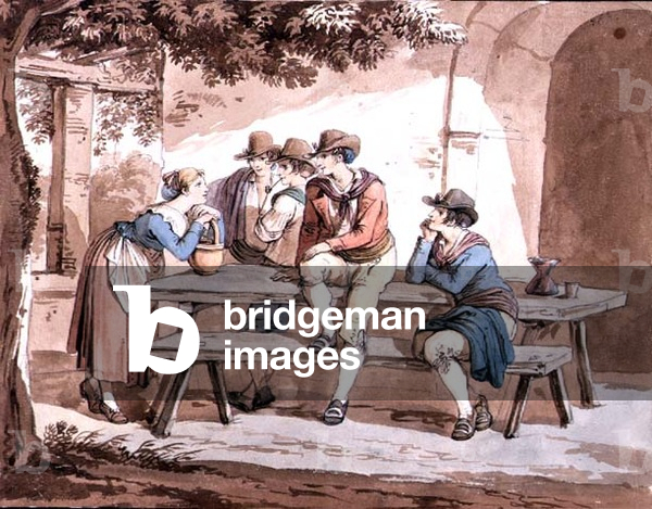 Under the Pergola (watercolour over pencil on paper)