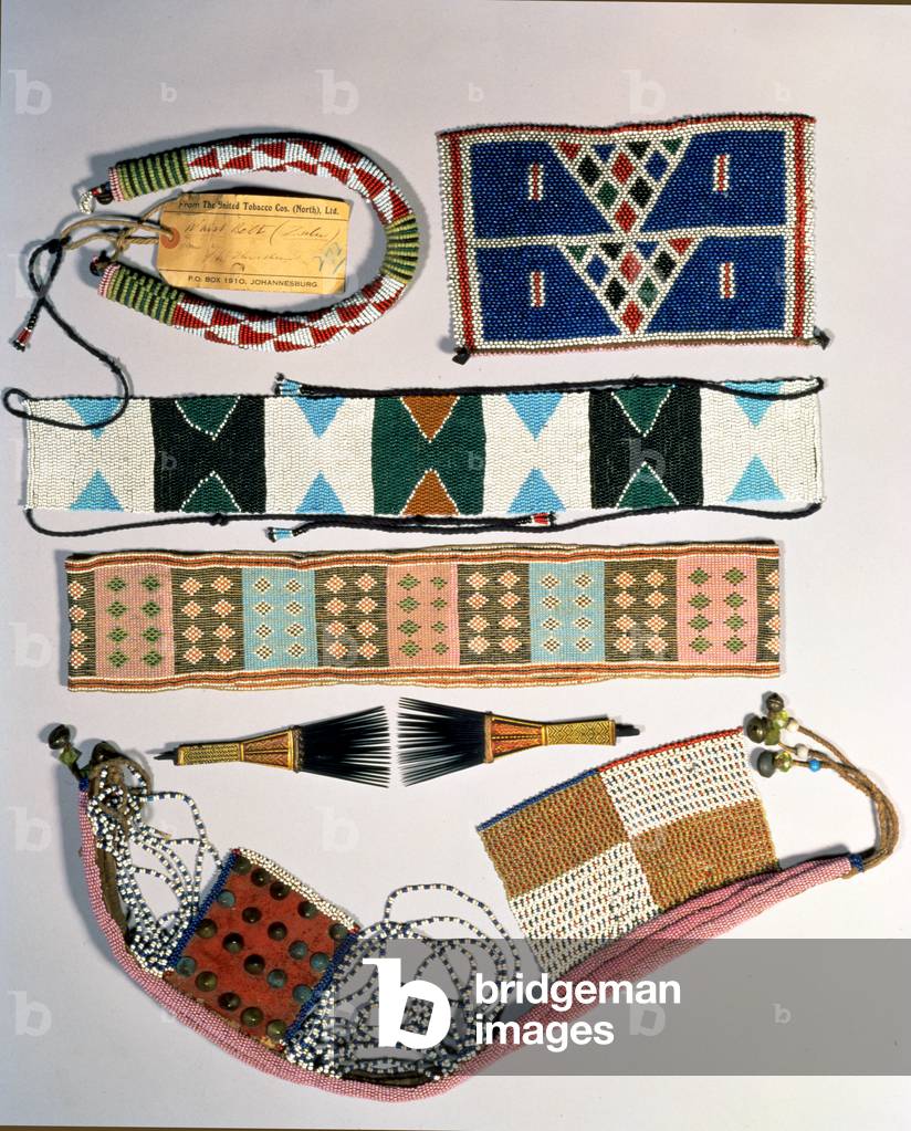 Collection of Zulu beaded artefacts