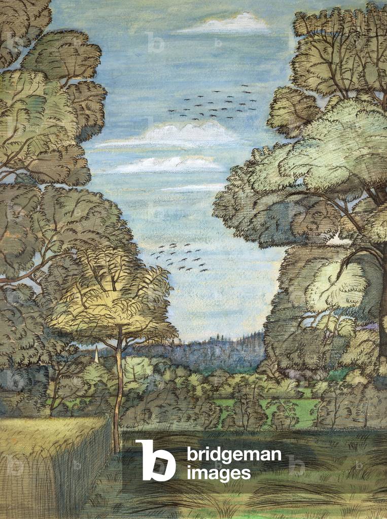 Summer Landscape, 1914 (pencil, watercolour & ink on paper)