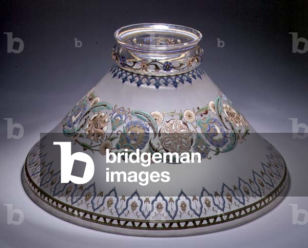 Gilt and enamelled lampshade in the Iznik style, probably by Brocard, France, late 19th century (glass)