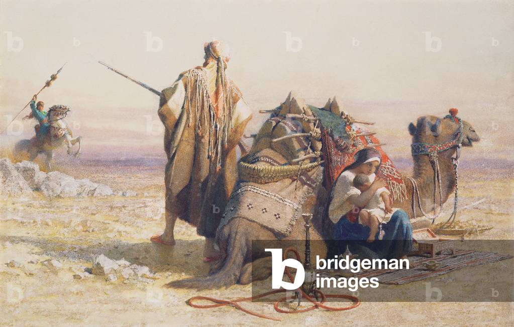 Danger in the Desert, 1867 (w/c)