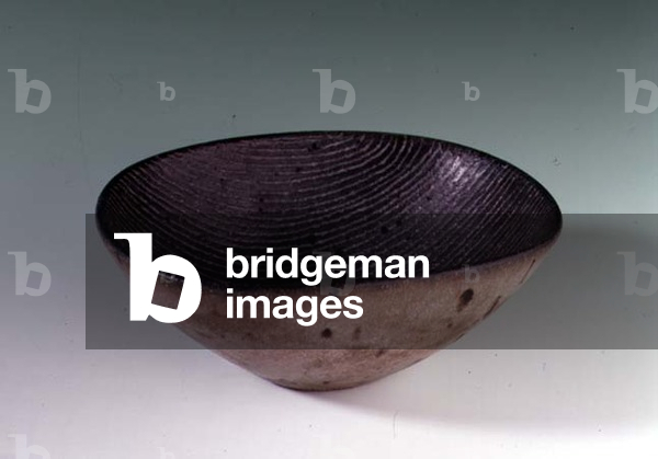 A brown oval stoneware bowl, c.1952 (ceramic)