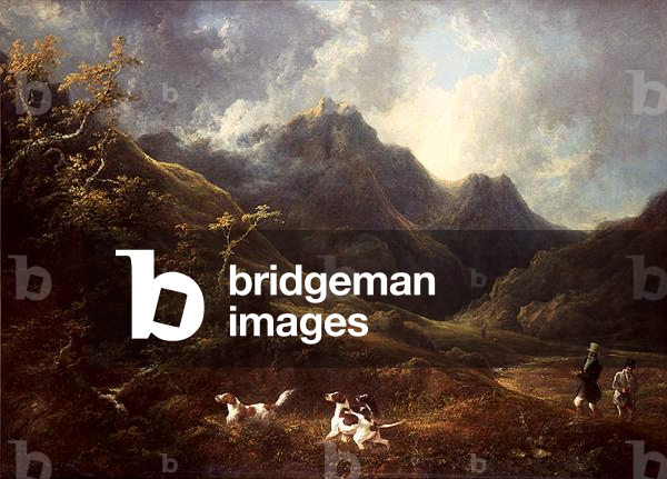 Shooting over Dogs (oil on canvas)