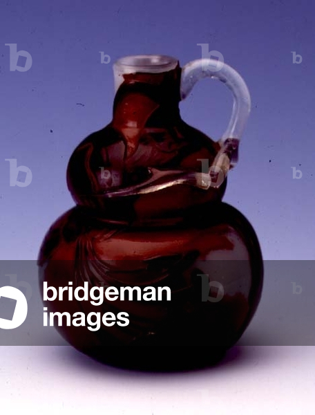 Galle blown and polished vase of small double gourd form