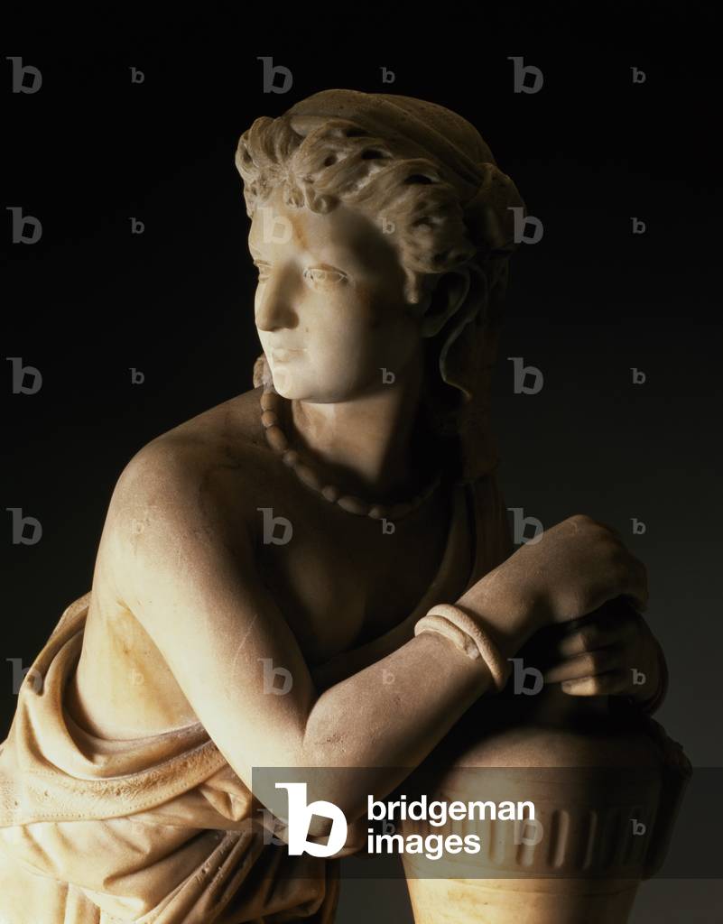 Detail of a statue of Rebecca
