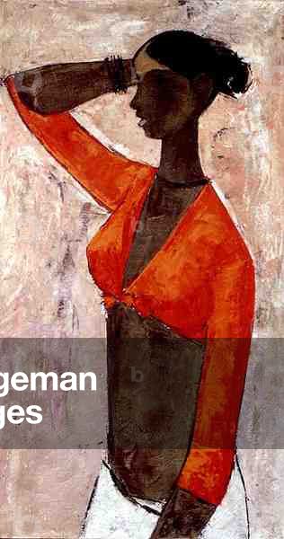 Fisher Girl in Red (acrylic on canvas)