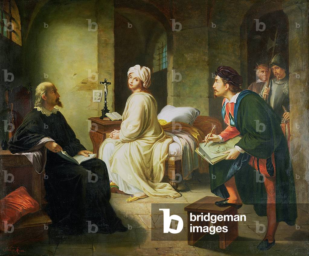 Guido Reni sketching Beatrice Cenci