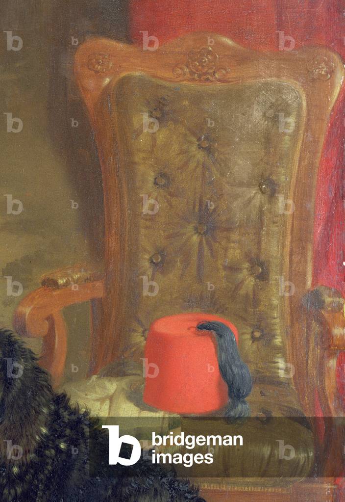 By his Master's Chair, 1850 (panel) (detail of 77804)