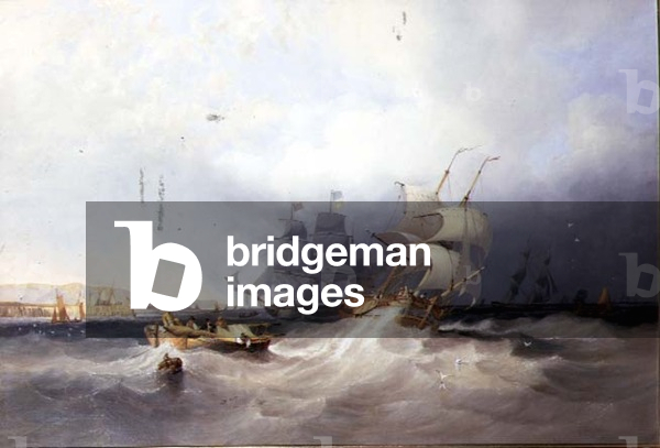 A Dutch Brig on a Port Reach and other Shipping off an East Coast Harbour