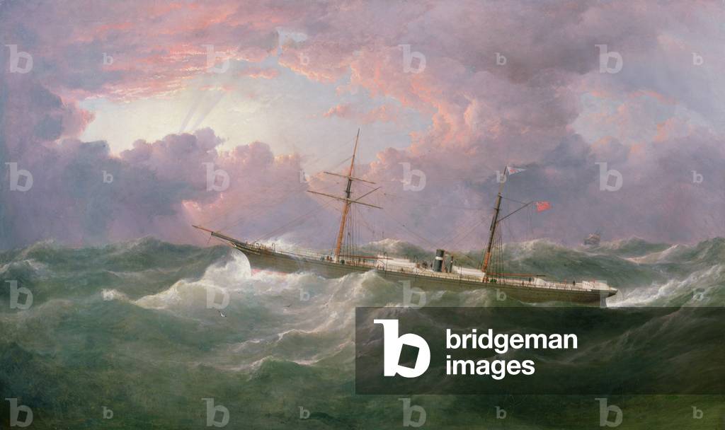 Portrait of the 'Isis', a Steam and Sail Ship