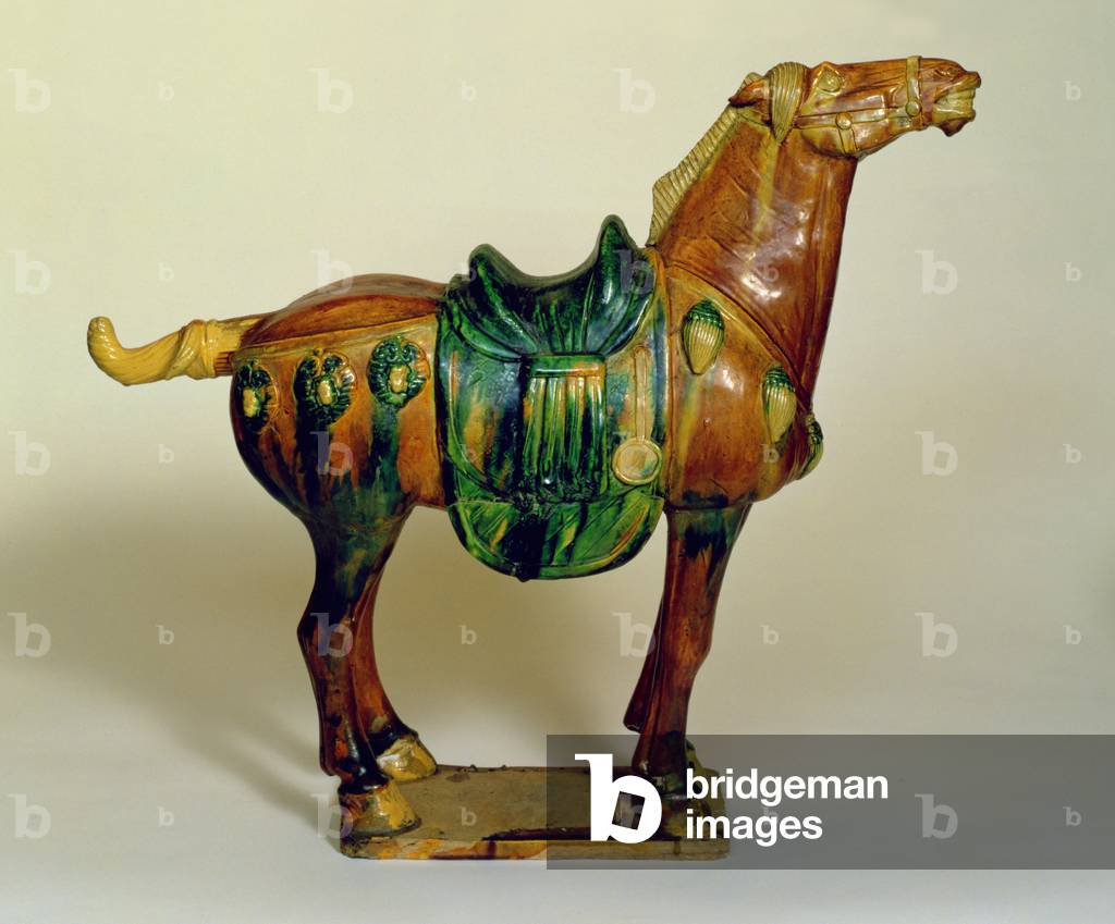T'ang style pottery figure of a horse