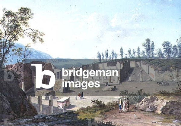 Grand Tourists at the Ruins of Pozzuoli, near Naples, 1815 (gouache)