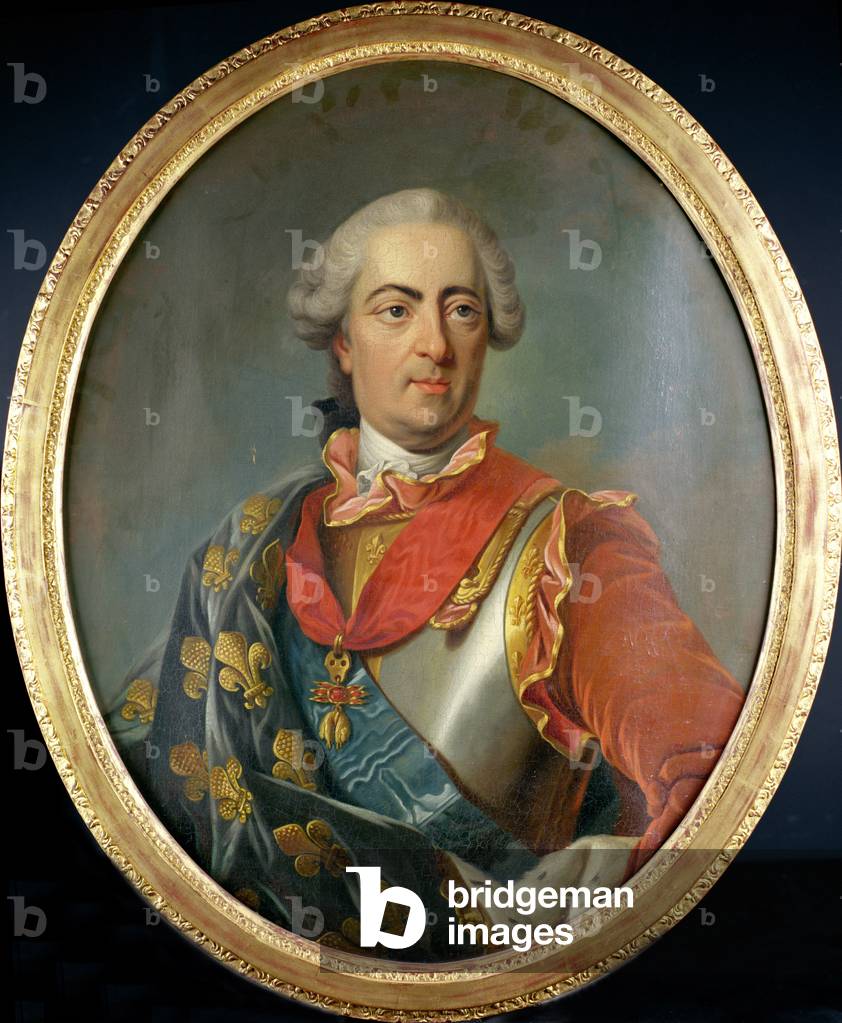 Portrait of King Louis XV (1710-74) of France, wearing the Order of the Golden Fleece (oil on canvas)