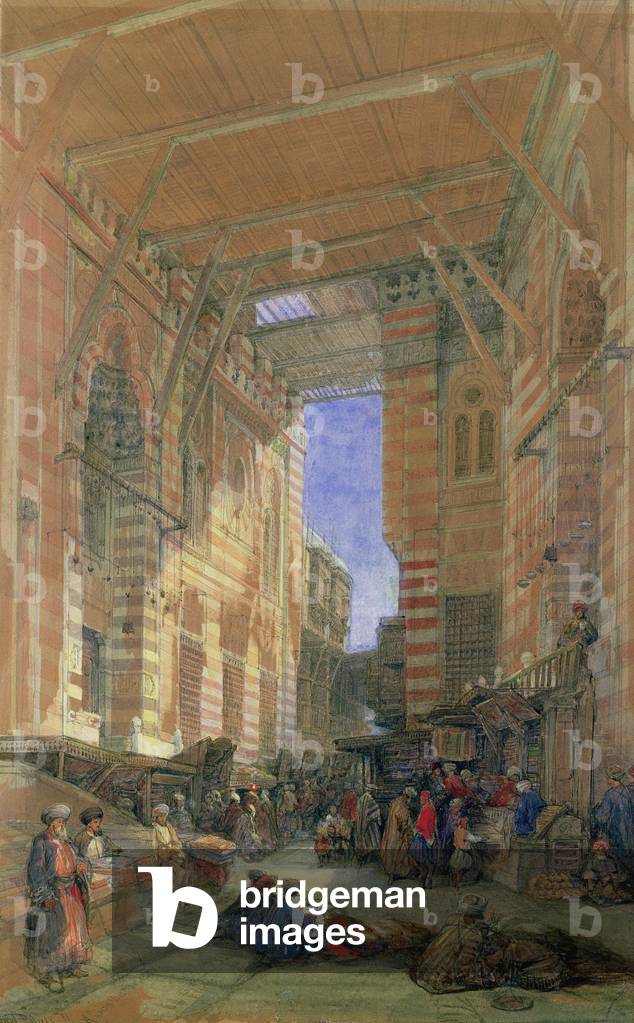 The Silk Mercer's Bazaar of El-Ghooreeyeh, Cairo