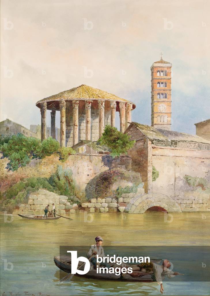 View of the Sbocco della Cloaca Massima, Rome (w/c on paper)