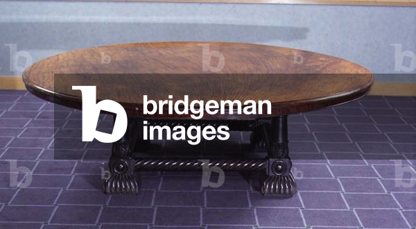 Victorian padoukwood table, the Knights' Round Table