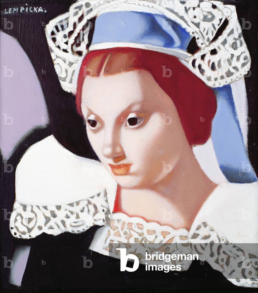 Young Breton Girl, 1975 (oil on canvas)