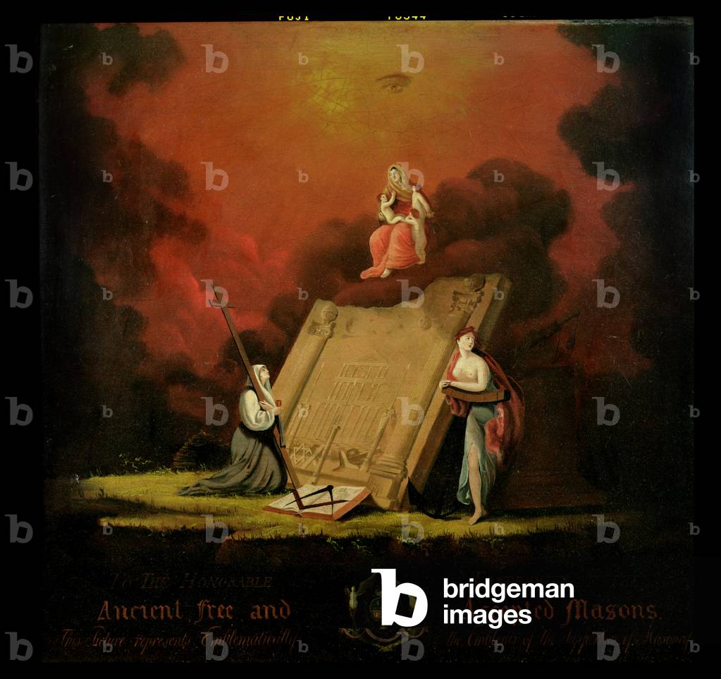 Allegorical Group with Masonic Symbolism, 1810 (oil on canvas)