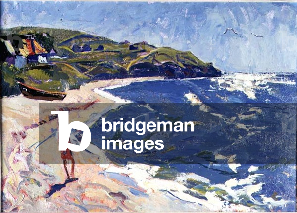 Walking on the Beach, 1965 (panel)