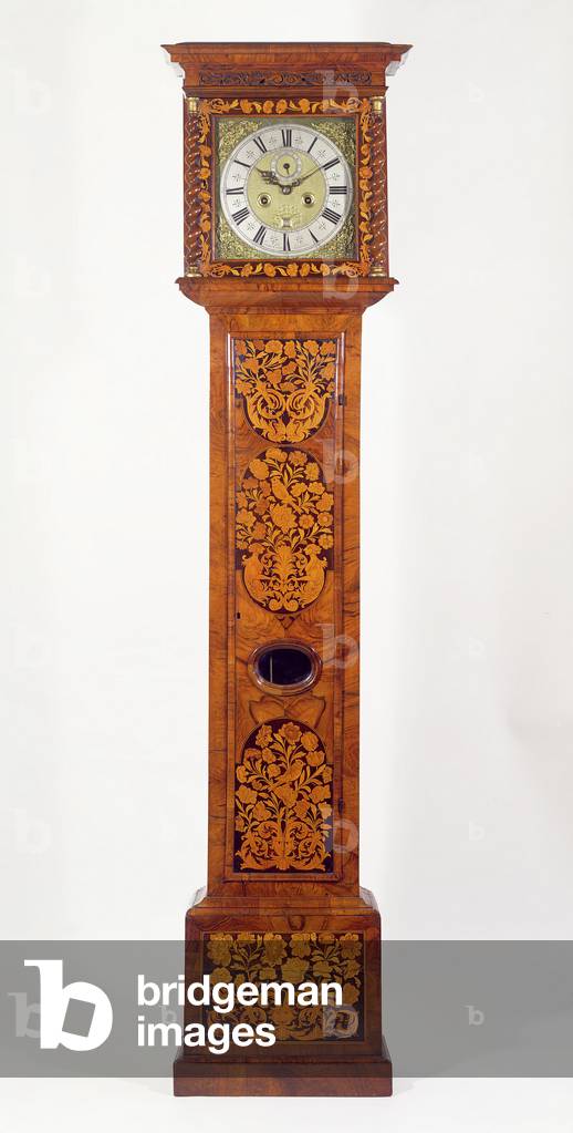 Walnut panel marquetry long-case clock, by James Clowes (fl.1671-89)