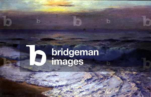 The Breaking Wave, Dusk (oil on canvas)