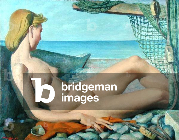 Reclining Female Nude on a Pebbled Beach, 1937