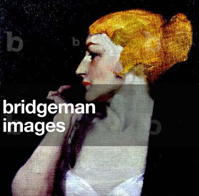 Profile of a Lady Wearing a White Dress (oil on canvas)