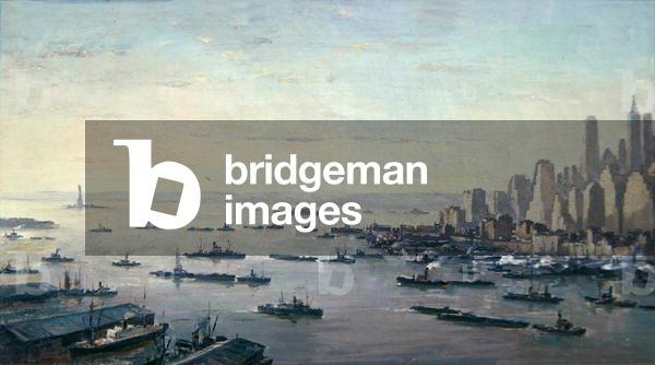 New York Harbour (oil on canvas)