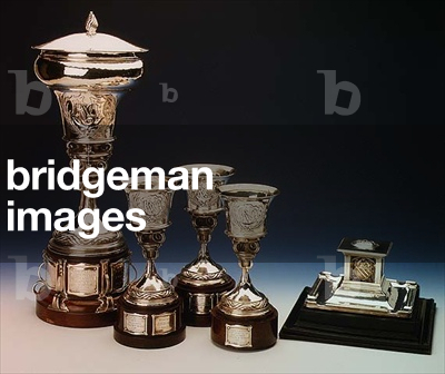 Omar Ramsden trophy cups and a commemorative inkstand