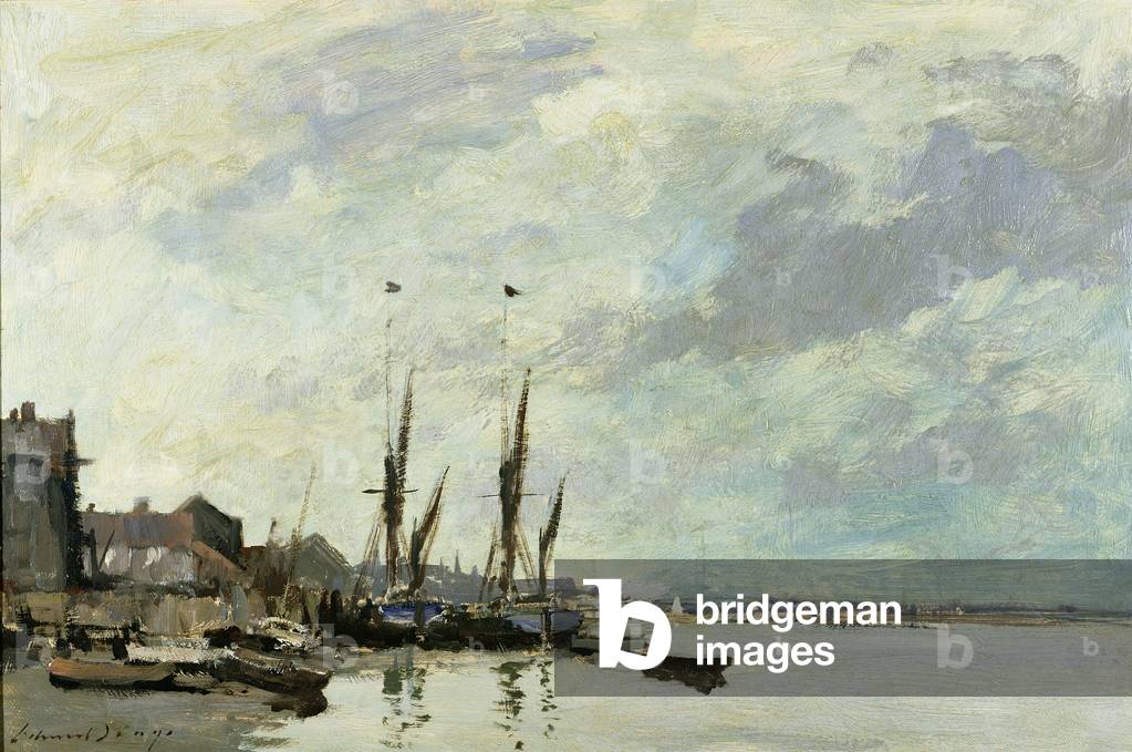 Barges on the Lower Thames (board)