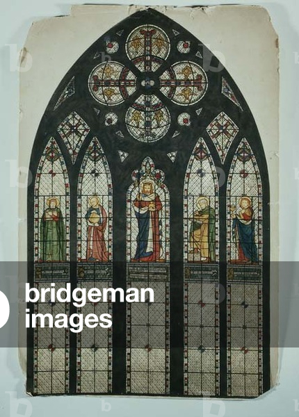 Design for a stained glass window by Philip Webb
