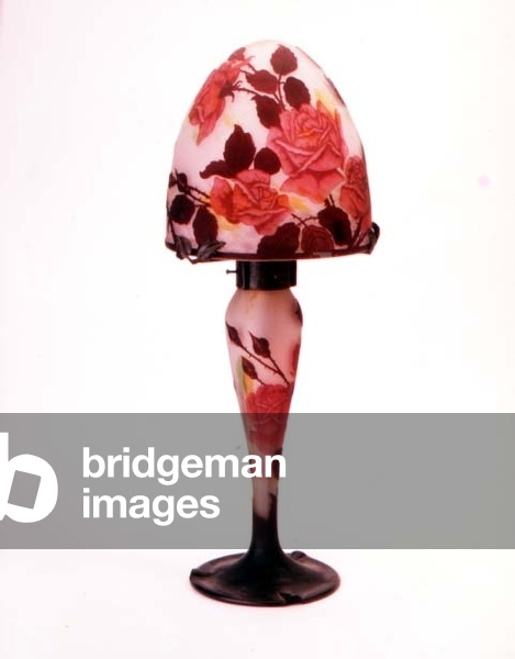 Muller Brothers cameo glass lamp and shade