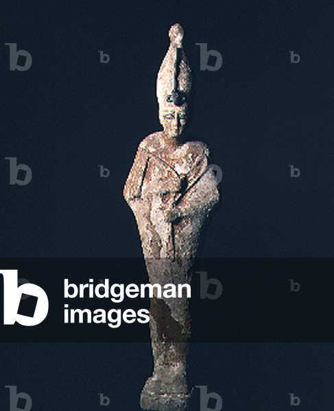 Gesso covered wooden figure of Osiris, Saite period, 664-525 BC (wood & gesso)