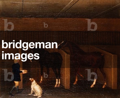 A groom, horses and a dog in a stable, 1747