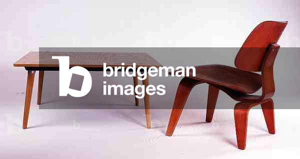 DTW-5 Coffee Table and an LCW (Lounge Chair Wood), both designed by Eames, Charles (1907-70) and Ray (1912-88), 1946 (wood)