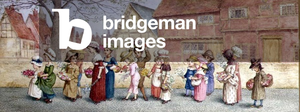 Procession of Sixteen Children Carrying Flowers, c.1876 (w/c on paper)