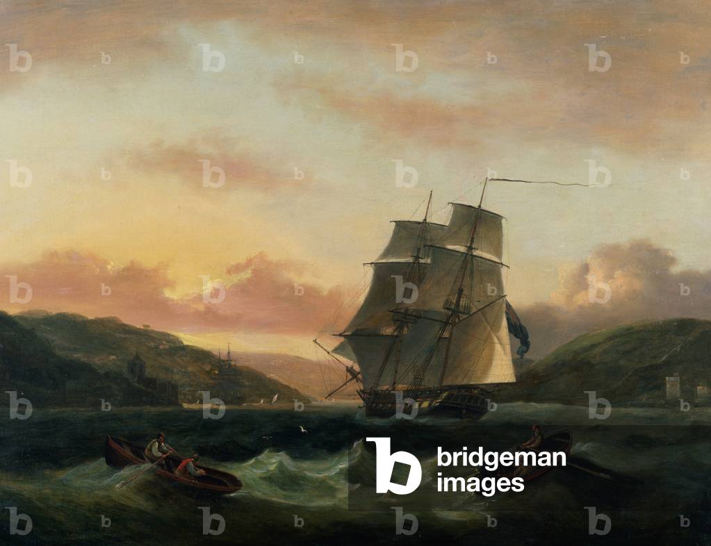 A Brigantine in Full Sail in Dartmouth Harbour