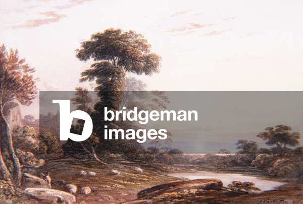 Sunset at Harlech Castle, 1840 (w/c)