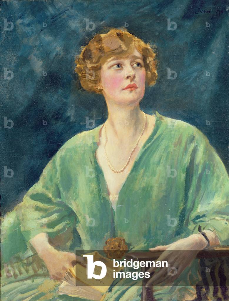 Portrait of Mrs Gribble (oil on canvas)