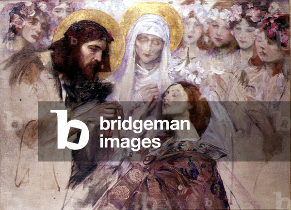Christ Blessing a Young Woman (oil on canvas)