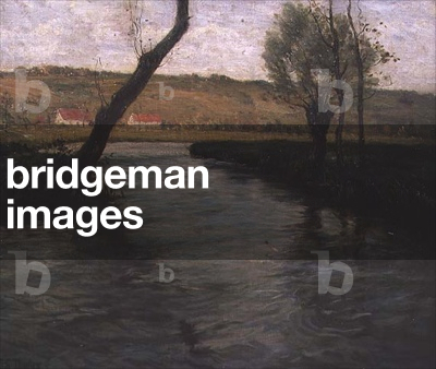 The Stream through the Meadow (oil on canvas)