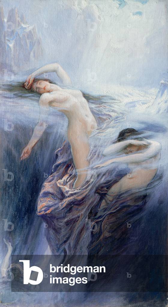 Study for 'Clyties of the Mist', (oil on canvas laid on board)