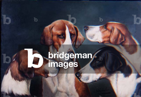 Heads of Hounds, 1914 (board)